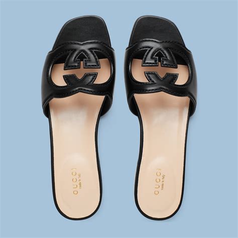 gucci slides double g|gucci interlocking g slide sandals.